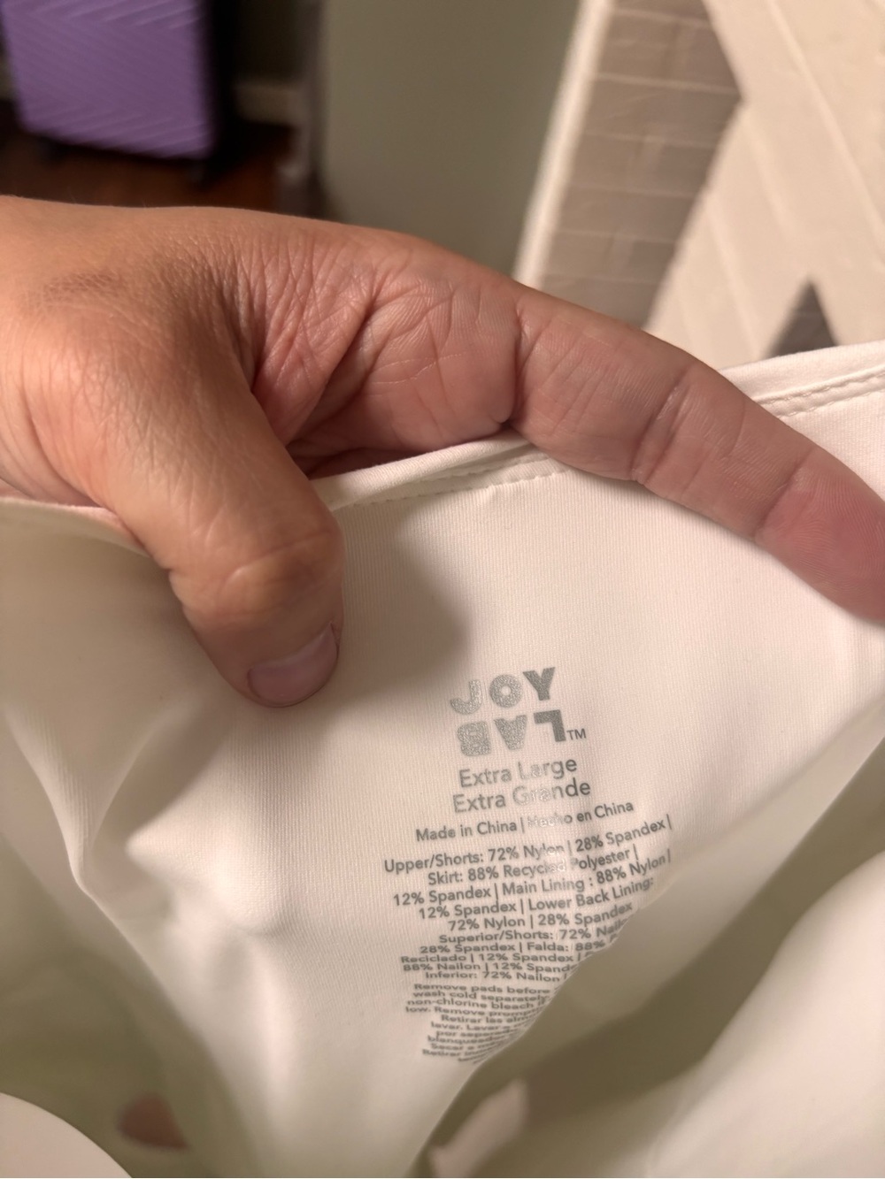 JoyLab White Spaghetti Strap Peplum Camisole - Picture 4 of 4